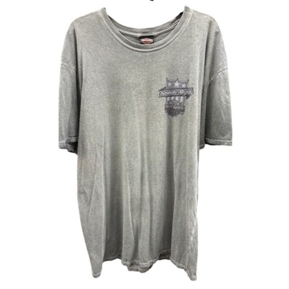 Harley-Davidson Cherohala Skyway Tellico Plains TN Graphic T-Shirt Gray Large